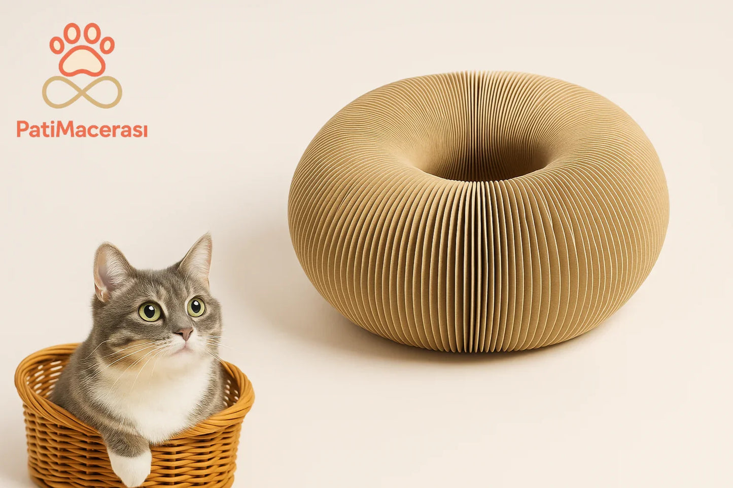 PatiMacerası™ Akıllı Kedi Tırmalama Oyuncağı ve Yatağı