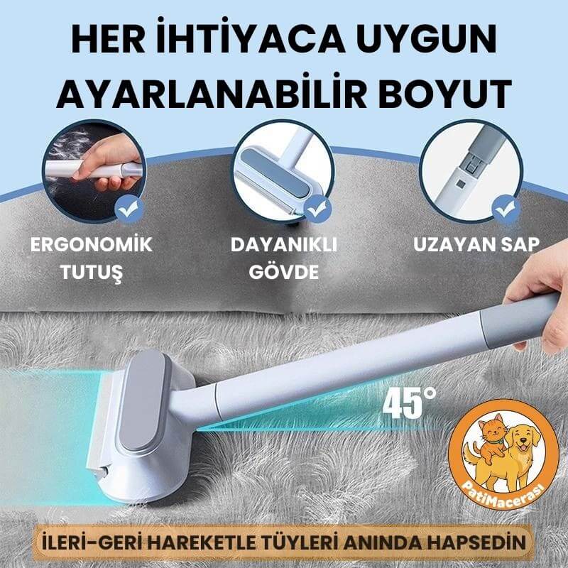 PatiMacerası™ 4'ü 1 Arada Uzun Saplı Tüy ve Cam Temizleyici