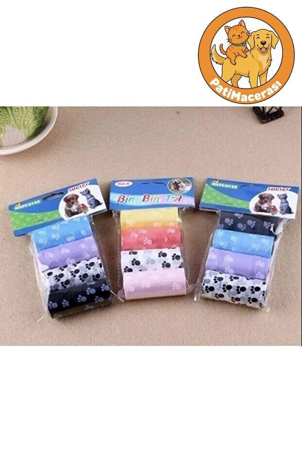 PatiMacerası™ Doğa Dostu Sızdırmaz Yedek Kedi Kum Poşeti (4'lü Paket)