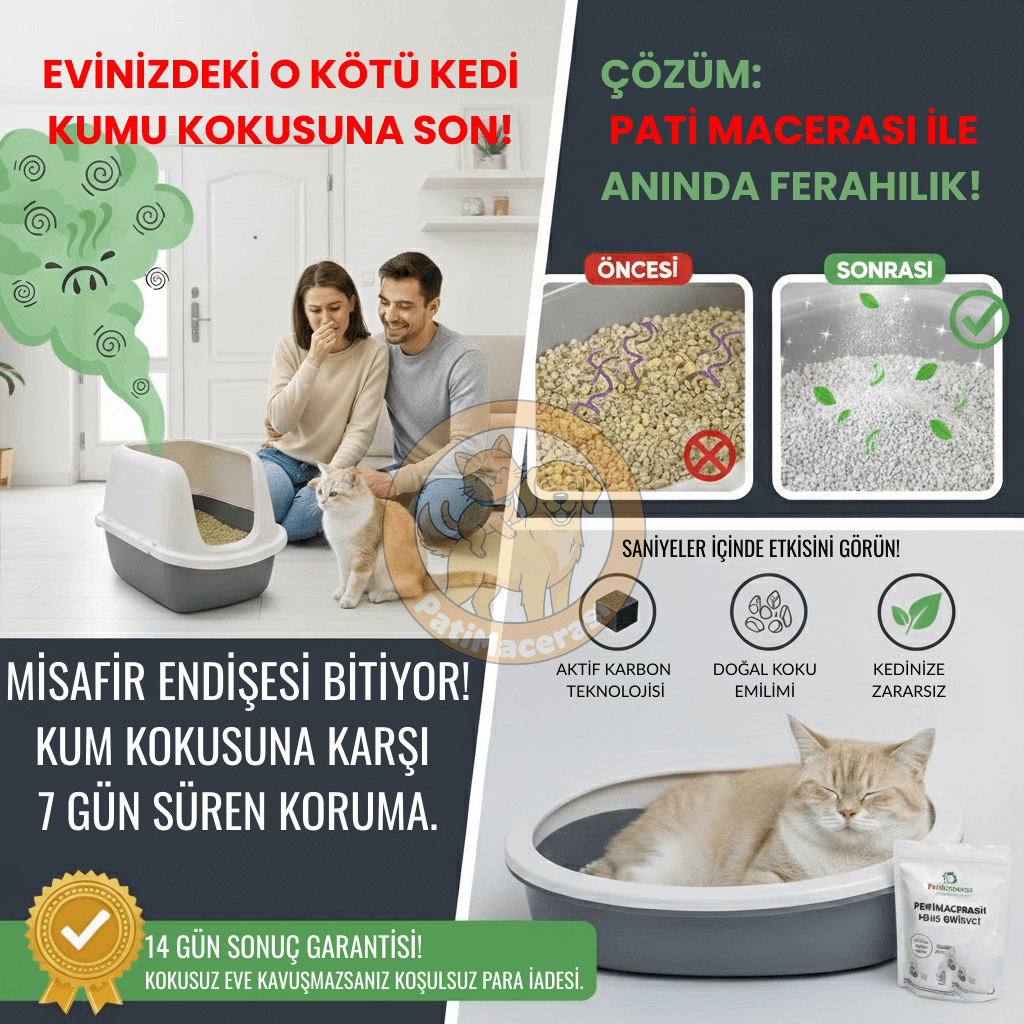 PatiMacerası Doğal Koku Giderici (250gr) - Kedi Kumu Kokusuna Son!