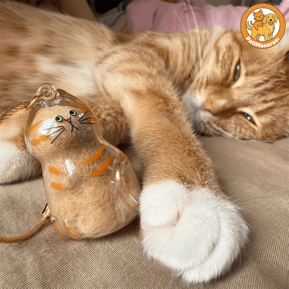 PatiMacerası™ Sonsuz Bağ Kapsülü (Kedi & Köpek Tüyü Anı Anahtarlığı)