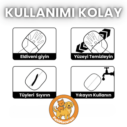 PatiMacerası™ Tüy Sihirbazı: Pet ve Araç İçi Temizlik Eldiveni