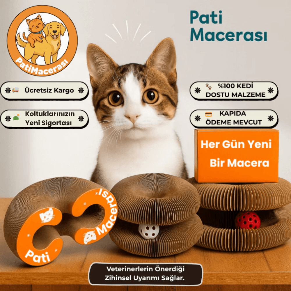 Akıllı Kedi Tırmalama Oyuncağı ve Yatağı | PatiMacerası