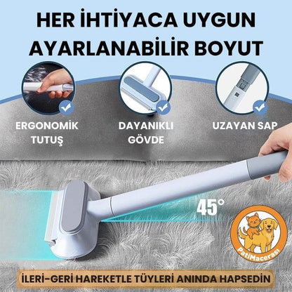 PatiMacerası™ 4'ü 1 Arada Uzun Saplı Tüy ve Cam Temizleyici
