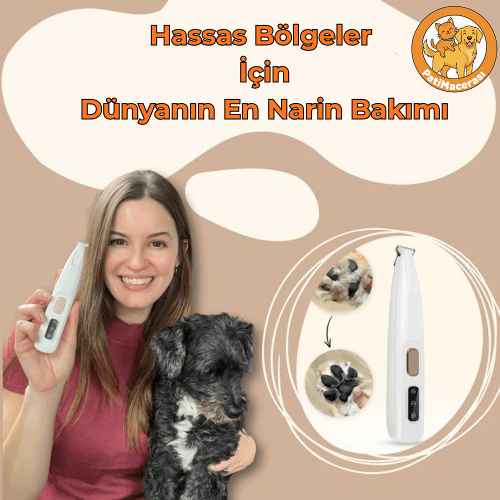 LED Işıklı Sessiz Pati Tıraş Makinesi