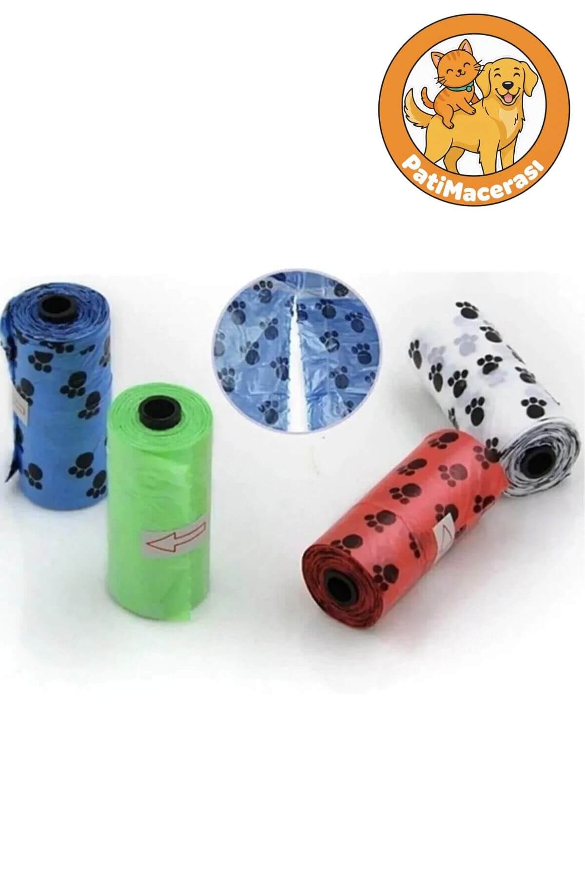 PatiMacerası™ Doğa Dostu Sızdırmaz Yedek Kedi Kum Poşeti (4'lü Paket)