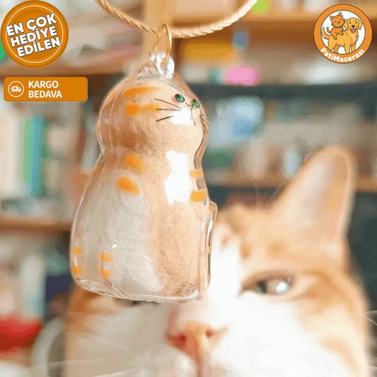 PatiMacerası™ Sonsuz Bağ Kapsülü (Kedi & Köpek Tüyü Anı Anahtarlığı)