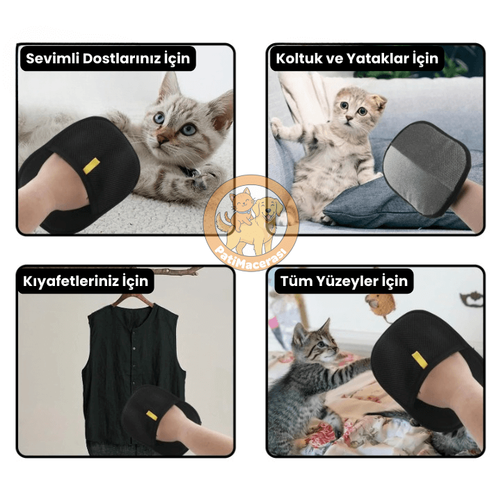 PatiMacerası™ Tüy Sihirbazı: Pet ve Araç İçi Temizlik Eldiveni