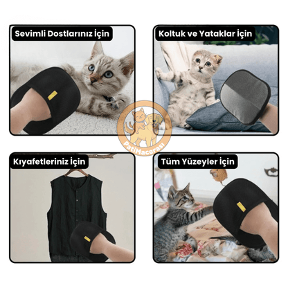 PatiMacerası™ Tüy Sihirbazı: Pet ve Araç İçi Temizlik Eldiveni